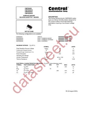 CMPD6263-TR 3000 PC datasheet  
